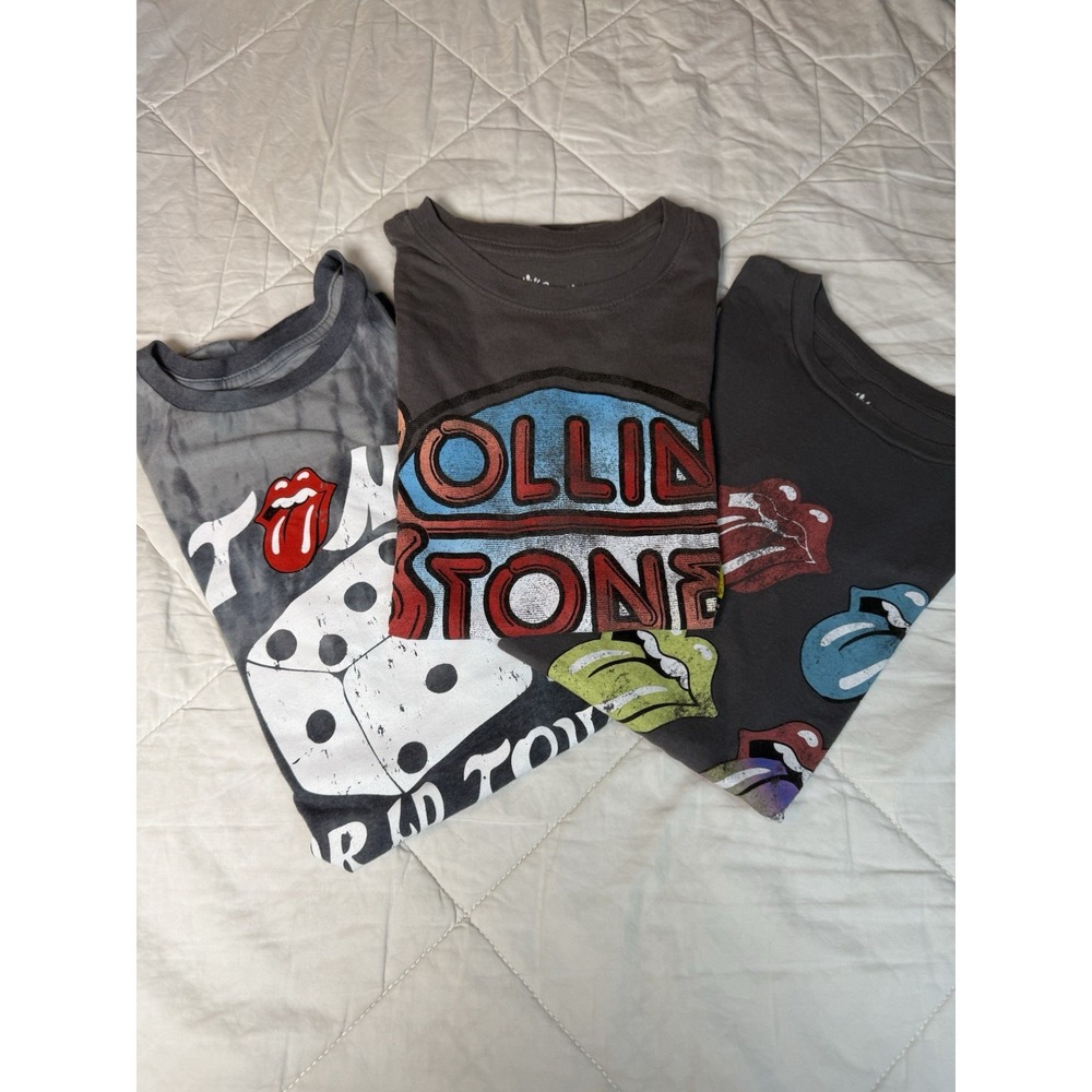 Rolling Stones Band T-Shirts‎ Lot of 3 Graphic Tees Size XS-M Classic Rock